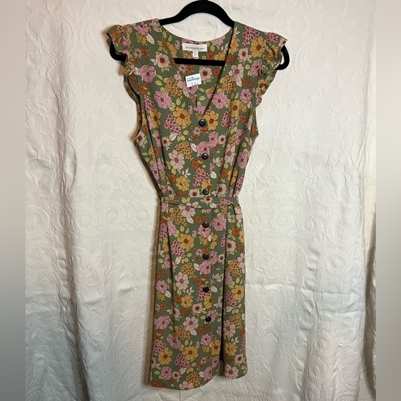 Monteau Floral Print Midi Dress, Size XL - Picture 1 of 6